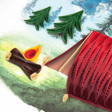 Load image into Gallery viewer, Camping Quilling Card