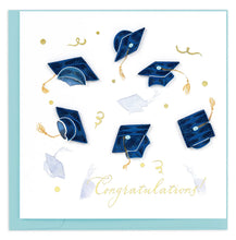 Load image into Gallery viewer, Grad Caps Quilling Card