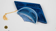 Load image into Gallery viewer, Grad Caps Quilling Card