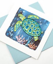 Load image into Gallery viewer, Decorative Sea Turtle Quilling Card