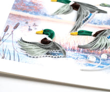 Load image into Gallery viewer, Duck Migration Quilling Card