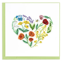 Load image into Gallery viewer, Garden Heart Quilling Card