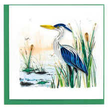 Load image into Gallery viewer, Great Blue Heron Quilling Card