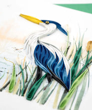 Load image into Gallery viewer, Great Blue Heron Quilling Card