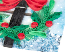 Load image into Gallery viewer, Holiday Lamp Post Quilling Card