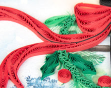 Load image into Gallery viewer, Holiday Lamp Post Quilling Card