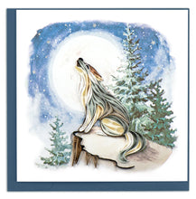 Load image into Gallery viewer, Howling Wolf Quilling Card