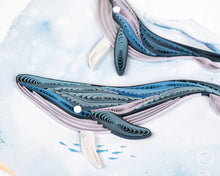 Load image into Gallery viewer, Humpback Whales Quilling Card