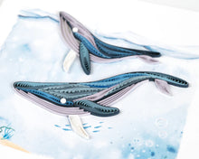 Load image into Gallery viewer, Humpback Whales Quilling Card