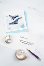 Load image into Gallery viewer, Humpback Whales Quilling Card