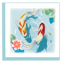Load image into Gallery viewer, Koi Fish Pond Quilling Card