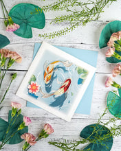 Load image into Gallery viewer, Koi Fish Pond Quilling Card