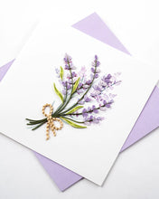 Load image into Gallery viewer, Lavender Bunch Quilling Card