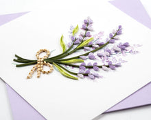Load image into Gallery viewer, Lavender Bunch Quilling Card