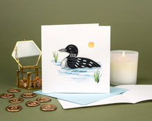 Load image into Gallery viewer, Loon Quilling Card
