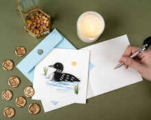 Load image into Gallery viewer, Loon Quilling Card