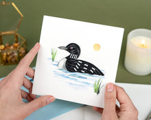 Load image into Gallery viewer, Loon Quilling Card