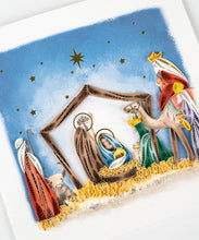 Load image into Gallery viewer, Nativity Scene Quilling Card