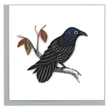 Load image into Gallery viewer, Raven Quilling Card