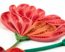 Load image into Gallery viewer, Red + Orange Poppies Quilling Card