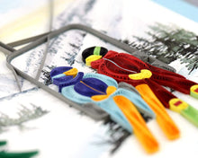 Load image into Gallery viewer, Ski Lift Quilling Card