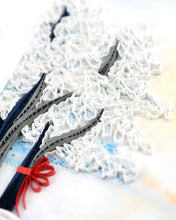 Load image into Gallery viewer, Snow Covered Trees Quilling Card