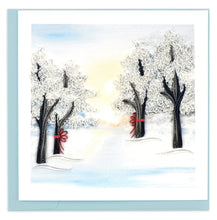 Load image into Gallery viewer, Snow Covered Trees Quilling Card