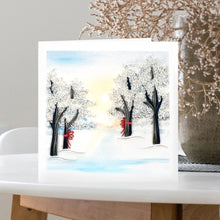 Load image into Gallery viewer, Snow Covered Trees Quilling Card