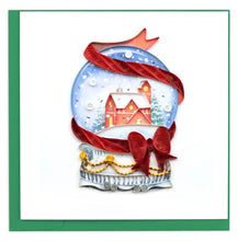 Load image into Gallery viewer, Snow Globe Christmas Quilling Card