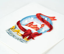 Load image into Gallery viewer, Snow Globe Christmas Quilling Card