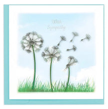 Load image into Gallery viewer, Dandelion Sympathy Quilling Card