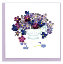 Load image into Gallery viewer, Violet Bouquet Quilling Card