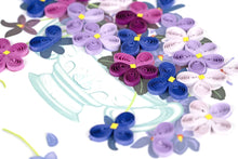 Load image into Gallery viewer, Violet Bouquet Quilling Card