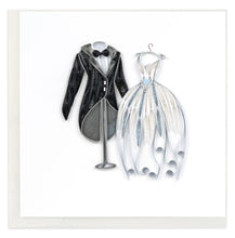 Load image into Gallery viewer, Tux & Gown Quilling Card