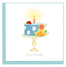Load image into Gallery viewer, Whimsical Birthday Cake Quilling Card