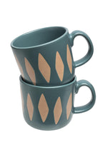 Load image into Gallery viewer, Teal Art Deco Mug
