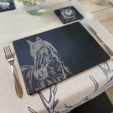 Load image into Gallery viewer, Horse Portrait Slate Placemats