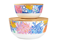 Load image into Gallery viewer, Sunburst Melamine Nested Bowls Set of 2 Gift Boxed
