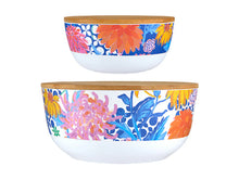 Load image into Gallery viewer, Sunburst Melamine Nested Bowls Set of 2 Gift Boxed