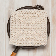 Load image into Gallery viewer, Heirloom Knit Pot Holder-Natural