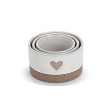 Load image into Gallery viewer, Nested Heart Bowl Trio