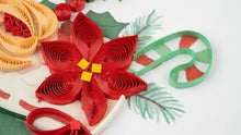 Load image into Gallery viewer, Christmas Stocking Bouquet Quilling Card