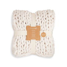 Load image into Gallery viewer, Chunky Knit Throw Blanket - Cream