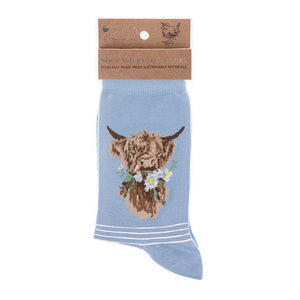 Daisy Coo Highland Cow Ladies Socks