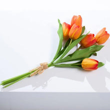 Load image into Gallery viewer, Red/Yellow Real Touch Tulip Bouquet
