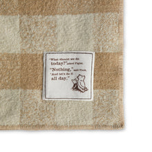 Load image into Gallery viewer, Winnie-the-Pooh Nothing All Day Tan Plaid Blanket