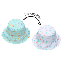 Load image into Gallery viewer, Kids UPF50+ Patterned Sun Hat - Fish/Jellyfish