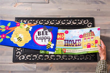 Load image into Gallery viewer, Sassafras Fleur-de-Lis Scroll Rubber Floor Doormat Frame