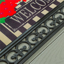 Load image into Gallery viewer, Sassafras Fleur-de-Lis Scroll Rubber Floor Doormat Frame