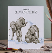 Load image into Gallery viewer, Splashing Birthday Card